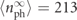$\langle {n}_{\text{ph}}^{\infty }\rangle =213$