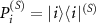 $P_i^{(S)} = | \, i \rangle \langle i \, |^{(S)}$