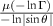 $\frac{\mu(-\ln \Gamma)}{-\ln \left| \sin \theta \, \right|}$