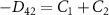 $-D_{42} = C_{1}+C_{2}$
