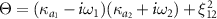 $\Theta = (\kappa_{a_{1}} - i\omega_1)(\kappa_{a_{2}}+i\omega_{2})+\xi_{12}^2$
