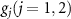 $g_{j}(j = 1,2)$