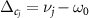 $\Delta_{c_{j}} = \nu_{j}-\omega_{0}$