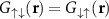 $G_{\uparrow \downarrow} (\mathbf{r}) = G_{\downarrow \uparrow } (\mathbf{r})$