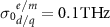 ${\sigma_0}^{e/m}_{d/q} = 0.1\,\mathrm{THz}$