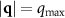 $|\mathbf{q}| = q_{\mathrm{max}}$