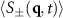 $\langle S_{\pm}(\mathbf{q},t)\rangle$