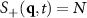 $S_+(\mathbf{q},t) = N$