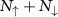 $N_\uparrow+N_\downarrow$