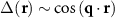 $\Delta(\textbf{r})\sim \cos{(\textbf{q}\cdot\textbf{r})}$