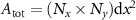 $A_\textrm{tot} = (N_x\times N_y)\mathrm{d}x^2$