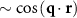 $\sim\cos{(\textbf{q}\cdot\textbf{r})}$