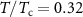 $T/T_\mathrm{c} = 0.32$