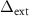 $\Delta_\mathrm{ext}$