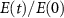 $E(t)/E(0)$