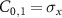 $C_{0,1} = \sigma_x$