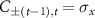$C_{\pm(t-1),t} = \sigma_x$