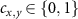 $c_{x,y}\in\{0,1\}$