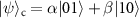 $\vert \psi\rangle_\textrm c = \alpha\vert 01\rangle+\beta\vert 10\rangle$