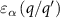 ${\varepsilon _\alpha }\left( {q/q{^{^{\prime}}}} \right)$