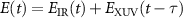 $E(t) = E_{\text{IR}}(t) + E_{\text{XUV}}(t-\tau)$