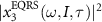 $|x_3^{\text {EQRS}}(\omega,I,\tau)|^2$