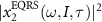 $|x_2^{\text {EQRS}}(\omega,I,\tau)|^2$