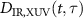 $D_{\text{IR,XUV}}(t,\tau)$