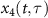 $x_4(t, \tau)$
