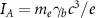 ${I_A} = {m_e}{\gamma _b}{c^3}/e$