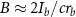 $B \approx 2{I_b}/c{r_b}$