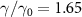 $\gamma /\gamma _{0} = 1.65$