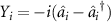 $ Y_{i} = -i(\hat{a_{i}}-\hat{a_{i}}^{\dagger })$