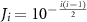 $J_{i} = 10^{-\frac{i(i-1)}{2}}$