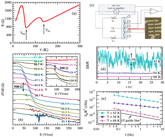 The dynamics of pinned charge density wave in NbSe3 nanoribbons ...