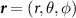 ${\boldsymbol{r}} = (r,\theta ,\phi )$