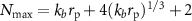 ${N_{\max }} = {k_b}{r_\text{p}} + 4{({k_b}{r_\text{p}})^{1/3}} + 2$