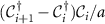 $(\mathcal{C}_{i+1}^\dagger - \mathcal{C}_{i}^\dagger)\mathcal{C}_{i}/{a}$