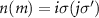 $n(m) = i\sigma(j\sigma^{^{\prime}})$