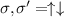 $\sigma,\sigma^{^{\prime}} = \uparrow\downarrow$