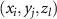 $(x_i, y_j, z_l)$