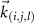 $\vec{k}_{(i,j,l)}$
