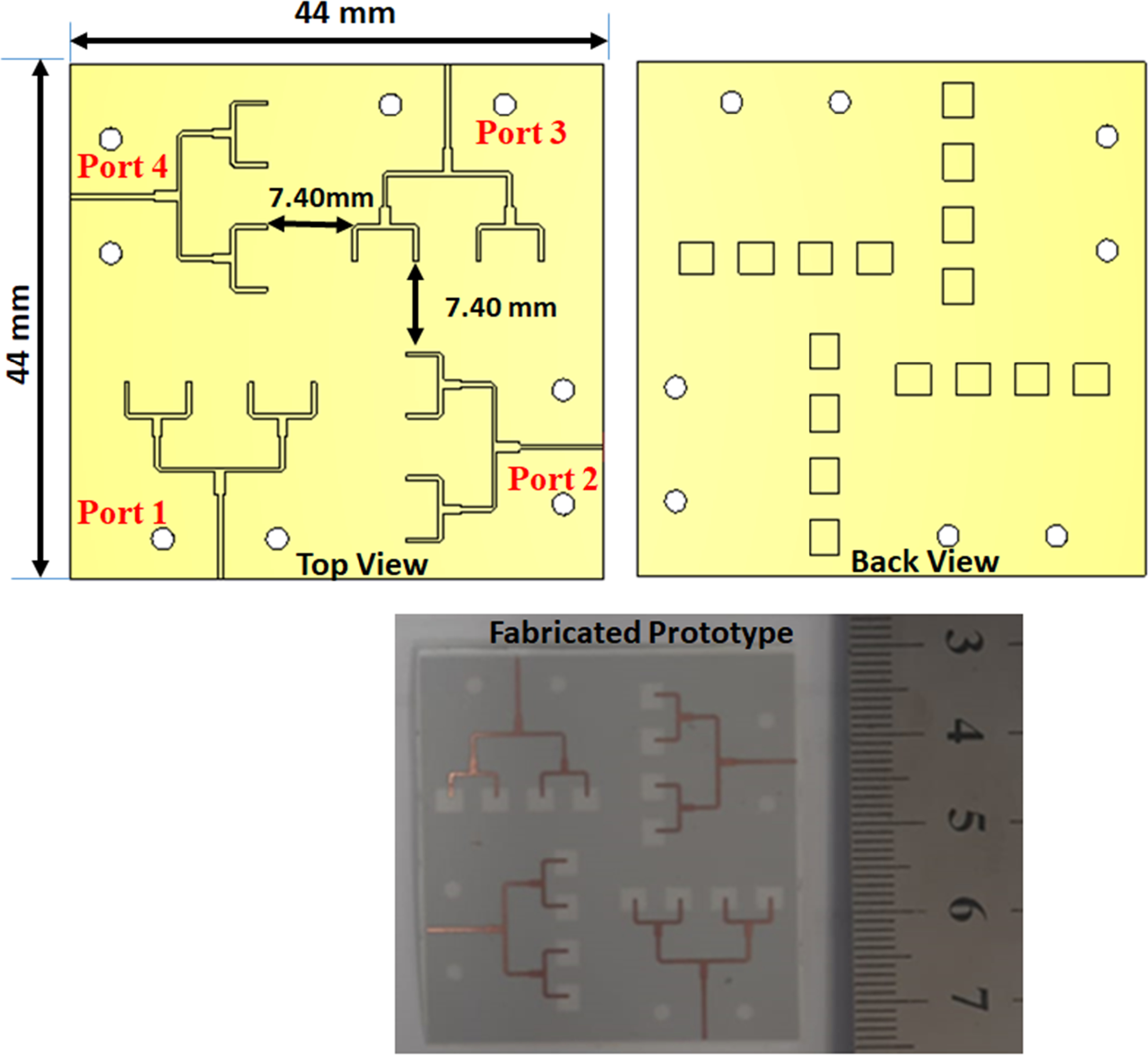 High-gain four ports array antenna utilizing AMC structure for 5G ...