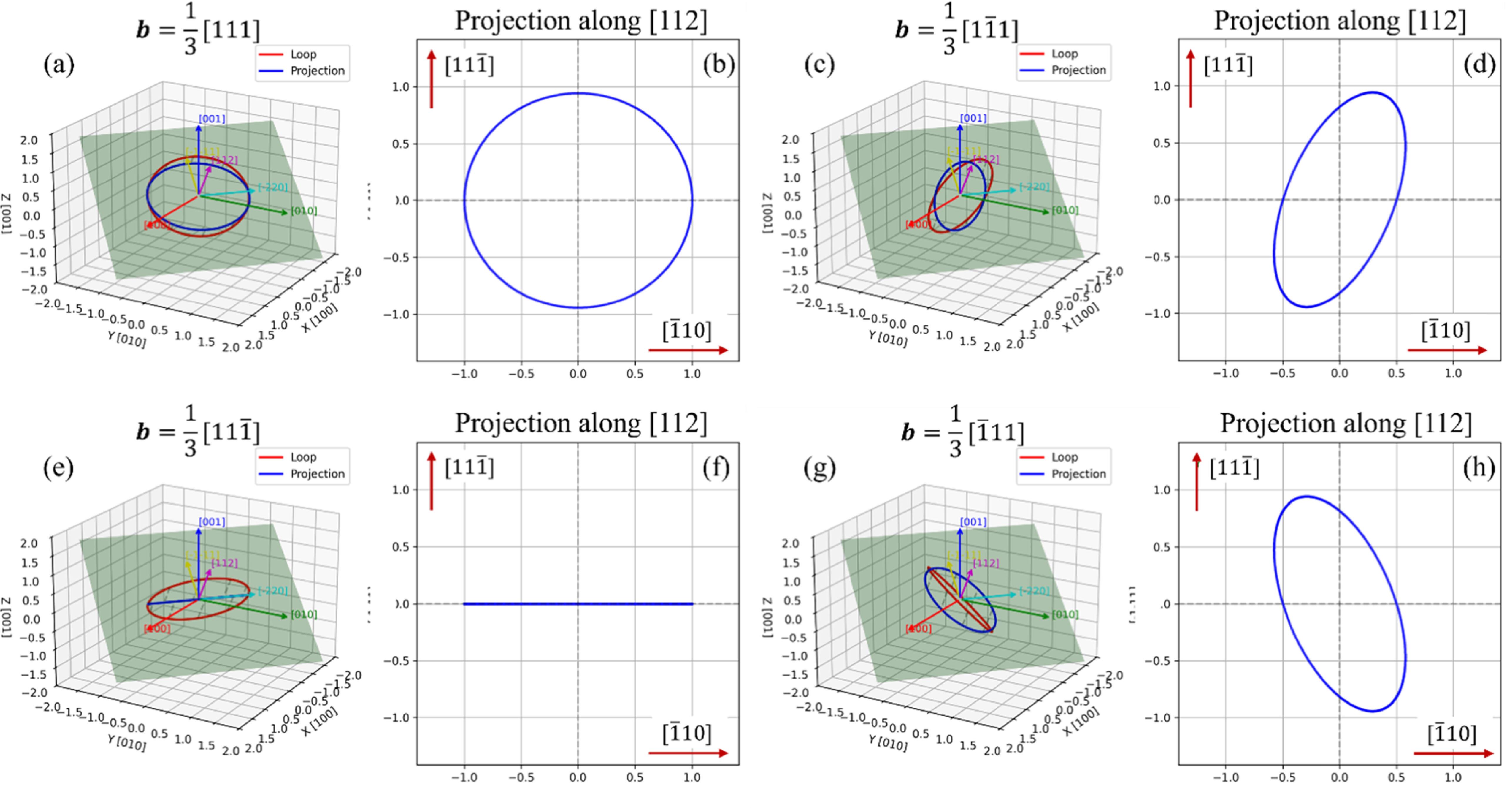 Selective evolution of 〈111〉 and 〈110〉 and dislocation loops in pure ...