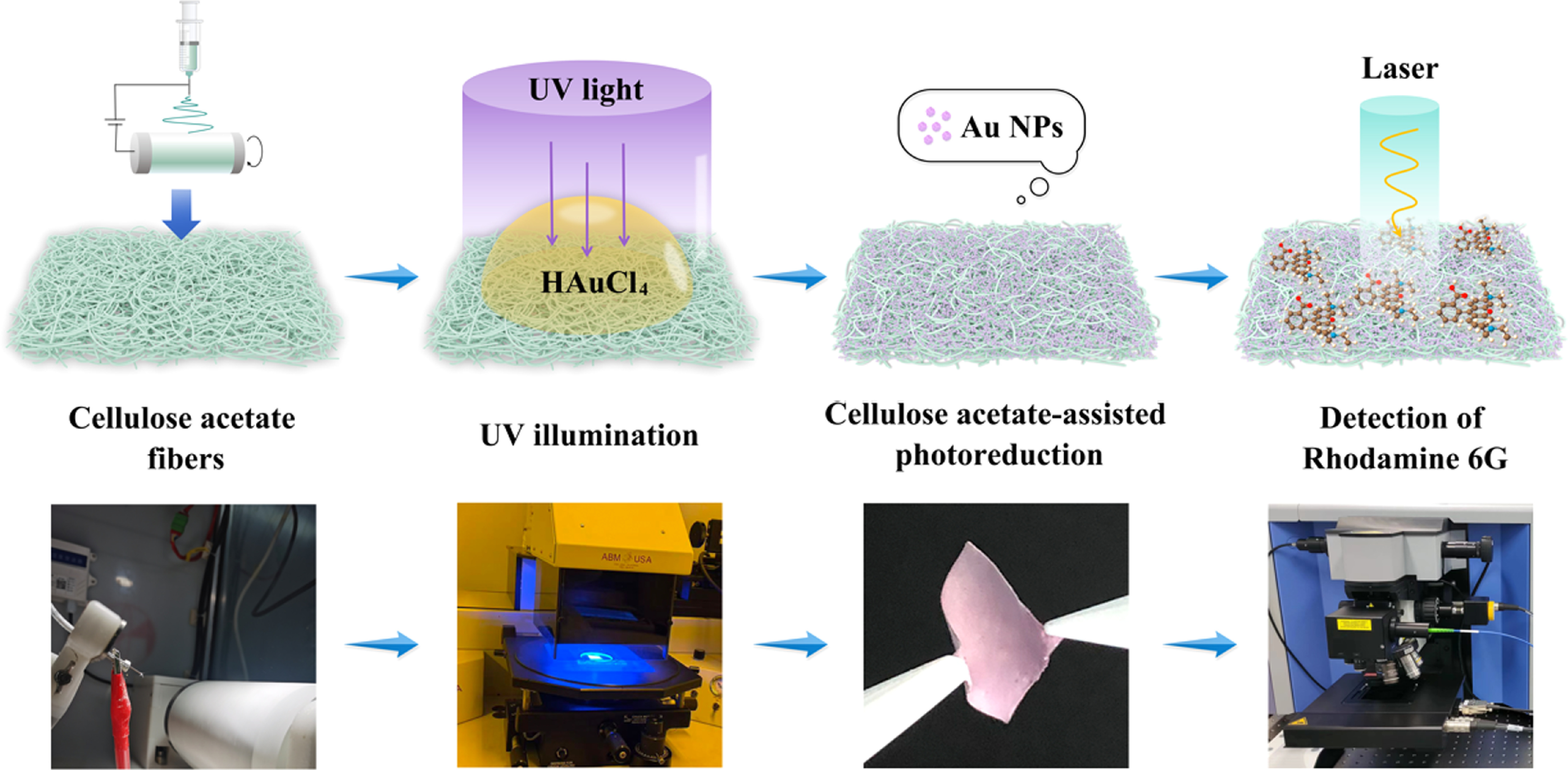Flexible Au nanoparticles-decorated cellulose acetate SERS platform for ...