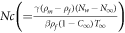 $Nc\left(=\tfrac{\gamma ({\rho }_{m}-{\rho }_{f})({N}_{w}-{N}_{\infty })}{\beta {\rho }_{f}(1-{C}_{\infty }){T}_{\infty }}\right)$