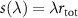 $s(\lambda) = \lambda r_\mathrm$