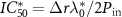 $IC_^* = \Delta r \lambda_0^*/2P_\mathrm$