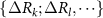 $\left\;\Delta , \cdots } \right\}$
