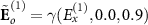 $\tilde}_o^ = \gamma(E_x^,0.0,0.9)$